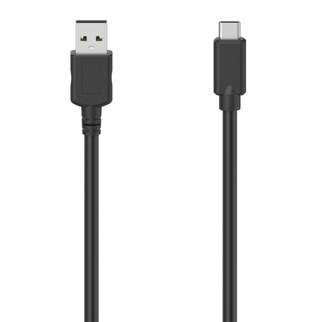 Hama Cable USB - Longitud 0.75m - USB-A Macho - USB-C Macho - Velocidad hasta 480Mbps - Color Negro 1