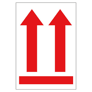 Apli Rollo de 200 Etiquetas Flecha Posicion Vertical 90x130mm