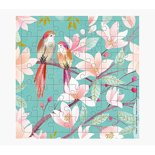 Pictura Tarjeta Puzzle - 15.5x15.5cm - Tematica de Pajaros - 49 Piezas - Incluye Tarjeta Plegada y Sobre Blanco - Certificacion FSC - Embolsada Indivi