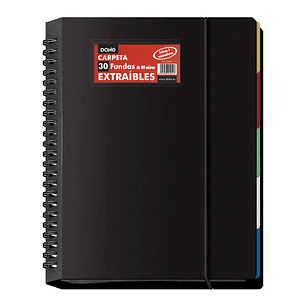 Dohe Carpetas con Fundas Din A4 - Tapa de Polipropileno Opaco - Fundas Transparentes Extraibles - 23 Perforaciones - Bolsa Individual