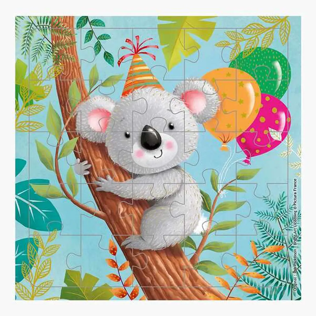 Pictura Tarjeta Puzzle - 15.5x15.5cm - Tematica Koala - 25 Piezas - Incluye Sobre Blanco - Certificacion FSC 1