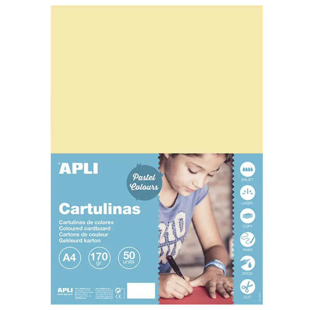 Apli Cartulina Vainilla A4 170g 50 Hojas 1