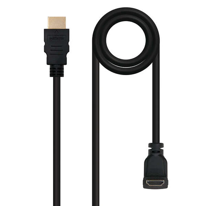 Nanocable Cable HDMI v1.4 Acodado Macho a HDMI v1.4 Macho 1.80m - Alta Velocidad - Color Negro 1