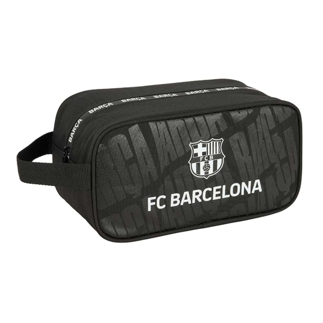 Safta F.C.Barcelona Zapatillero - Asa Lateral - 6L - Facil Transporte - Compacto y Ligero - 290x140x150mm - Color Negro 1