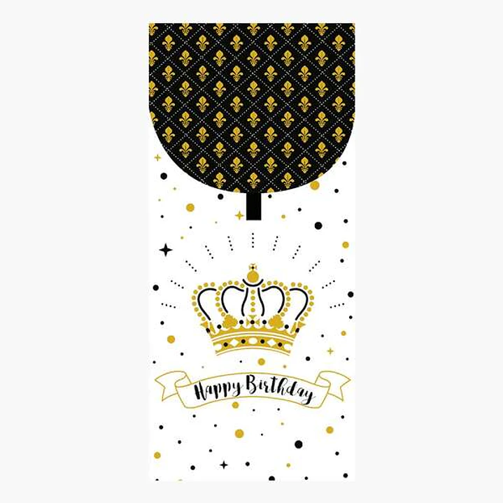 Pictura Tarjeta Money Cards - 9.6x21.3cm - Diseño Elegante con Tematica de Corona - Incluye Sobre Blanco - Certificacion FSC - Ideal para Regalar Dine 1