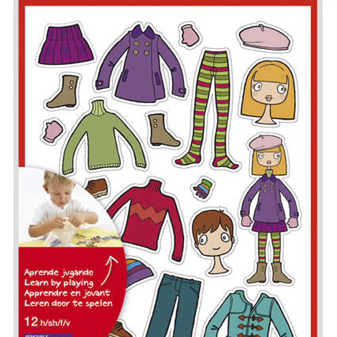 Apli Bolsa de Gomets Tematicos el Armario - 252 Gomets en 12 Hojas - Adhesivo Removible - Desarrollados con Educadores - Adhesivo Base Agua - Libre de 1