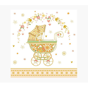 Pictura Tarjeta Arabesque - 16x16cm - Tematica Nacimiento - Tarjeta Triptica sin Envoltorio - Incluye Sobre Blanco - Papel con Certificacion FSC