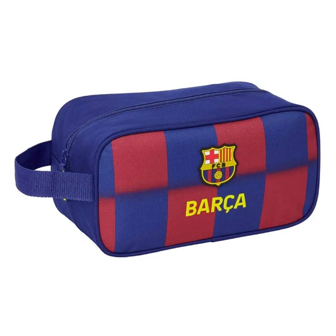 Safta F.C.Barcelona Zapatillero de 6L - Asa de Mano - Cierre de Cremallera - 29x15x14cm - Color Rojo y Azul 1