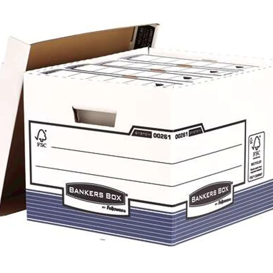 Fellowes Bankers Box Contenedor de Archivos - Montaje Automatico Fastfold - Carton Reciclado Certificacion FSC 1