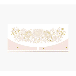 Pictura Tarjeta Money Cards - Tarjeta de Regalo Tipo Sobre Horizontal - Tematica Corazones y Flores - 21.3x9.6cm - Embolsada Individualmente en Celofa