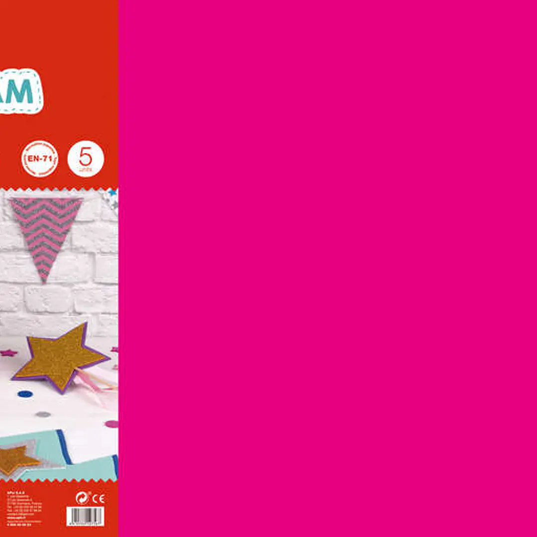 Apli Goma Eva Fucsia 600x400 - 5 Hojas de Tamaño Grande y Flexible 1