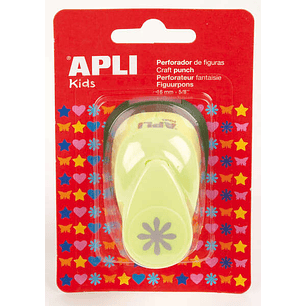 Apli Perforadora de Papel en Forma de Flor - Tamaño de Figura 16mm - Alta Calidad para Papel, Carton y Cartulina - Deposito de Restos de Papel - Doble
