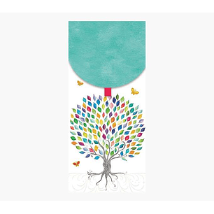 Pictura Tarjeta Money Cards - Tarjeta de Regalo Vertical - 9.6x21.3cm - Tematica Arbol - Embolsada Individualmente - Incluye Sobre Blanco - Papel con 