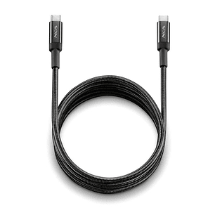 NGS Cable 2.0 USB-C Macho a USB-C Macho - Carga Ultrarapida hasta 65W - Longitud 3m - Color Negro