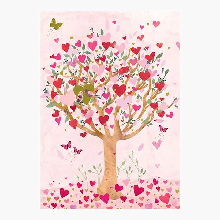 Pictura Tarjeta Zig-Zag - 15x22cm - Tematica Corazones - Tarjeta Triptica sin Envoltorio - Incluido Sobre Blanco - Papel con Certificacion FSC 1