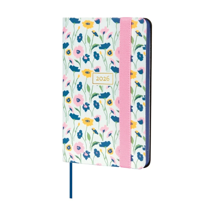Finocam Flexi Joy Agenda en Catalan - Anual 2026 - Tapa Blanda - Formato F2 - 85x13x130mm - Semana Vista Horizontal - Tematica de Flores 1