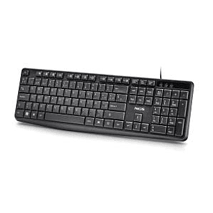 NGS Funky V4 Teclado USB - 12 Teclas Multimedia FN - Teclas de Membrana Silenciosas - Diseno Resistente a Salpicaduras con Tratamiento Antidesgaste - 