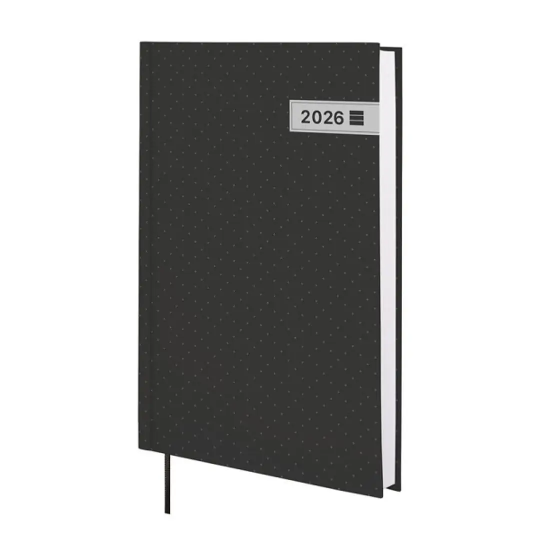 Finocam Dynamic Porto Design Agenda - Anual 2026 - Tapa Dura - Formato Y10 - 145x23x210mm - 1 Dia por Pagina - Color Negro 1