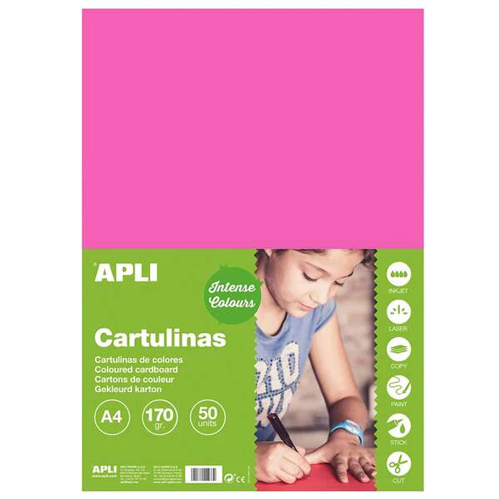 Apli Cartulina Fucsia A4 170g 50 Hojas 1