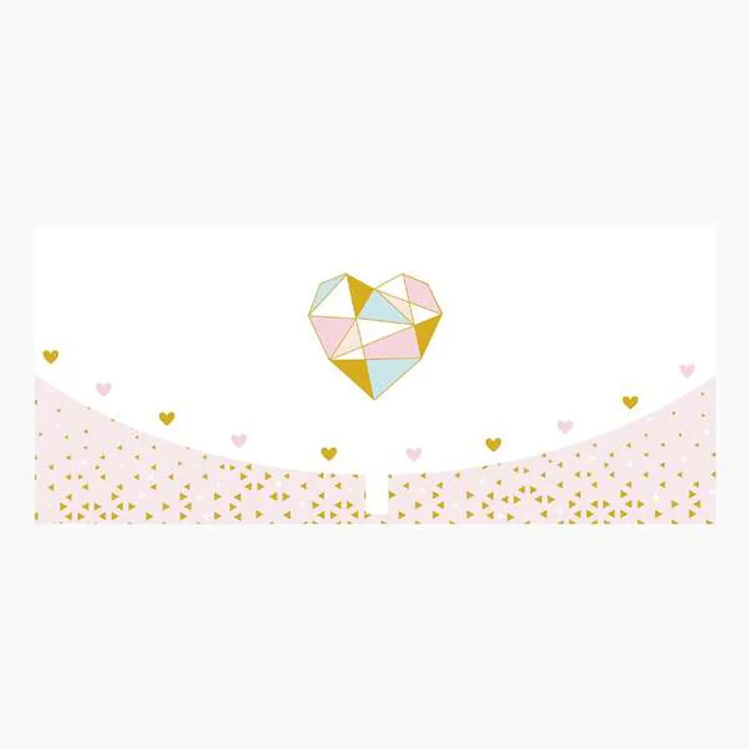 Pictura Tarjeta Money Cards - Formato Horizontal - Tematica Corazones - 21.3x9.6cm - Embolsada Individualmente - Incluye Sobre Blanco - Papel con Cert 1