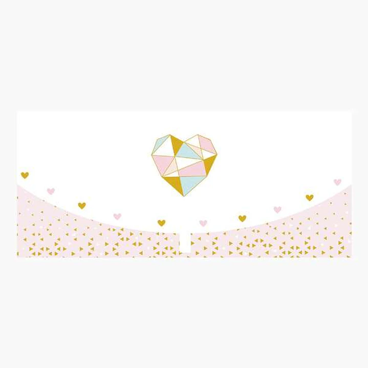 Pictura Tarjeta Money Cards - Formato Horizontal - Tematica Corazones - 21.3x9.6cm - Embolsada Individualmente - Incluye Sobre Blanco - Papel con Cert 1