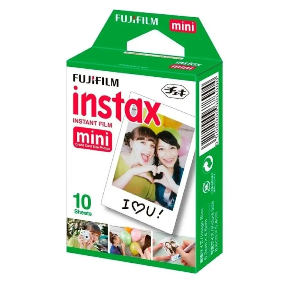 Fujifilm Instax mini Pack de 10 Peliculas de Fotos Instantaneas - Validas para todas las Camaras mini de Instax - Formato de Impresion (Tamaño de la I 1
