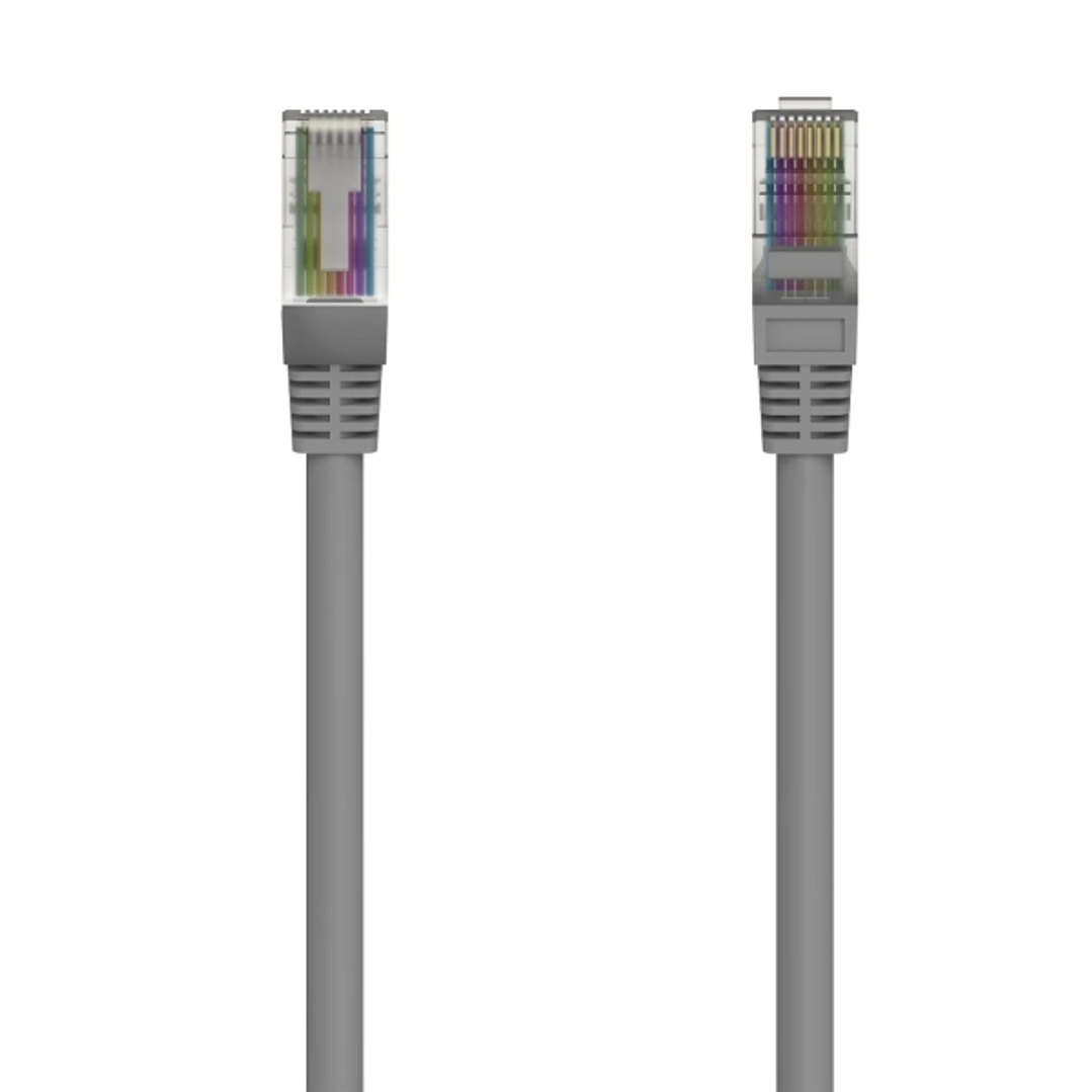 Hama Essential Cable de Red UTP RJ45 Cat-5e - Longitud 3m - Velocidad hasta 1Gbps - Color Gris 1