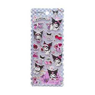 Comansi Pegatinas en Relieve Kuromi 10 x 21 cm - 2 Modelos - Efecto 3D - Estilo Kawaii