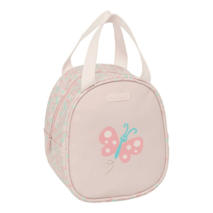 Safta Mariposa Neceser Termo de 5.85L - Interior Forrado en Aluminio - Asa Superior - 190x140x220mm - Color Rosa Pastel