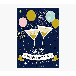 Pictura Tarjeta Zig-Zag - 15x22cm - Tematica Fiesta - Tarjeta Triptica sin Envoltorio - Incluye Sobre Blanco - Papel con Certificacion FSC