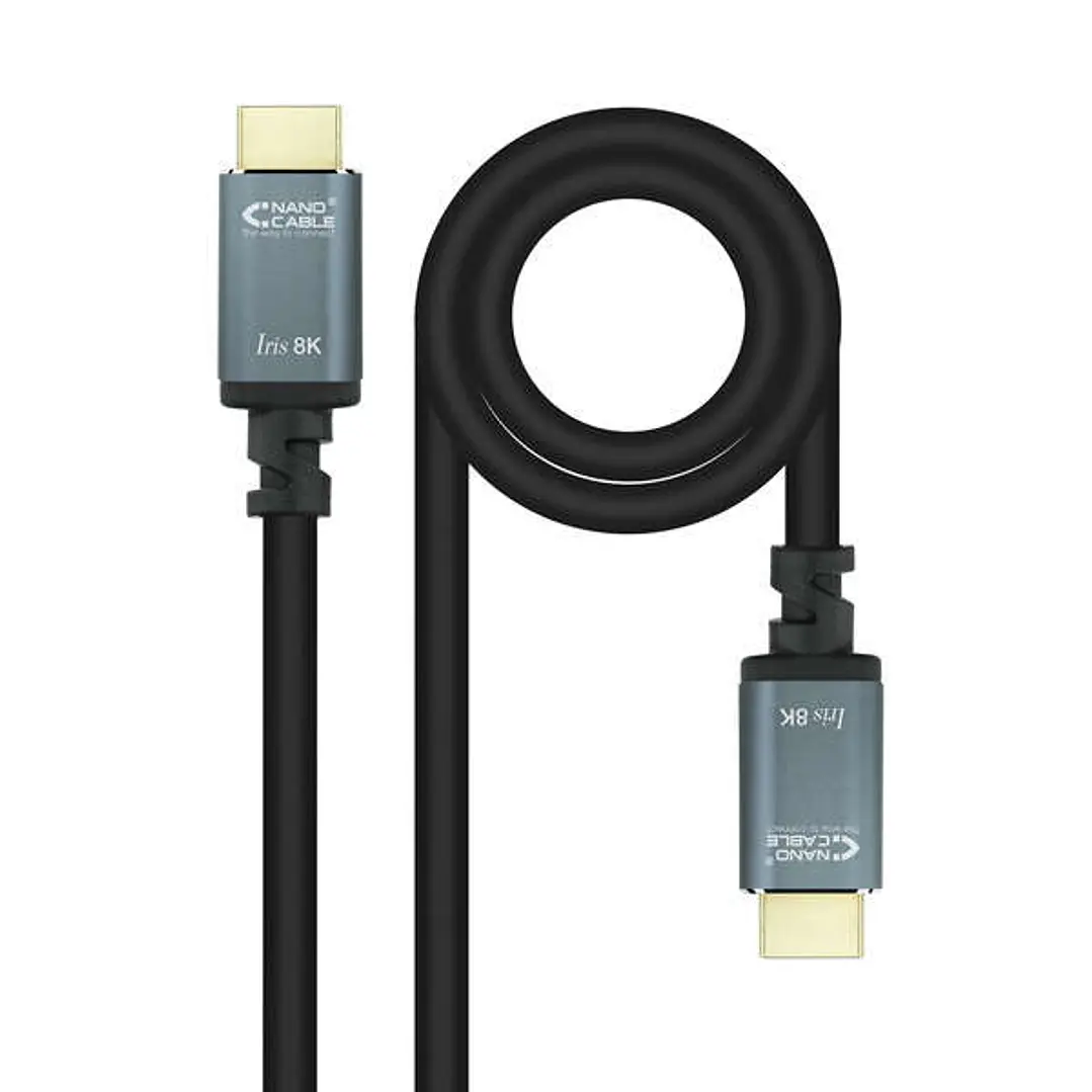 Nanocable Cable HDMI 2.1 IRIS 8K Macho a HDMI 2.1 IRIS 8K Macho 1m - Color Negro 1