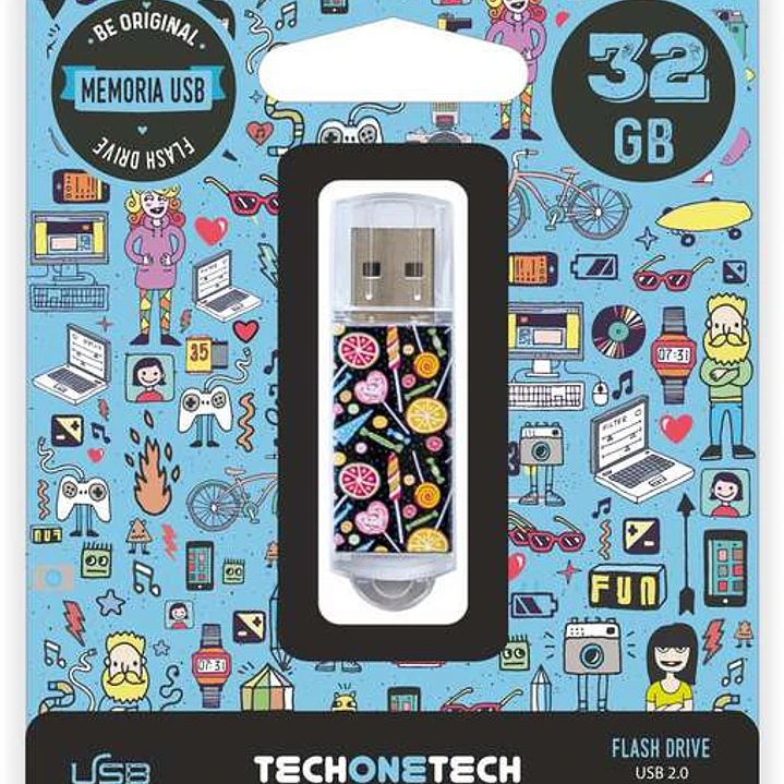 TechOneTech Candy Pop Memoria USB 2.0 32GB (Pendrive) 1
