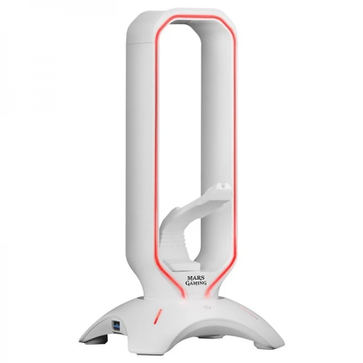 Mars Gaming MHHPRO Accesorio 3 en 1 - Soporte Auriculares - Bungee Raton - 2 Puertos USB 3.0 - Iluminacion RGB Flow 10 Modos - Control Tactil - Color  1