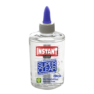 Instant Classic Super Clear Cola Transparente 266ml - Apto para Uso Infantil y/o Domestico - Sin Disolventes - Transparente