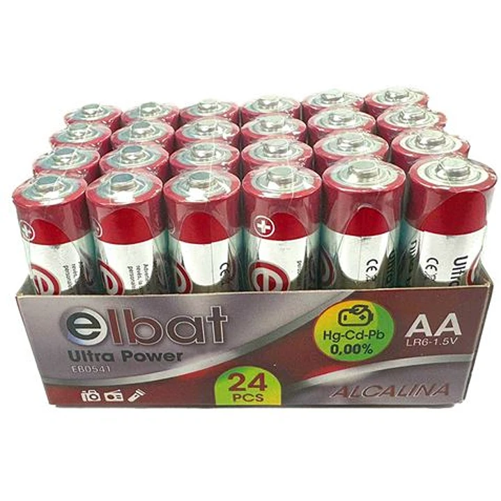 Elbat Pack 24 Pcs Pilas Alcalinas LR6/AA - Color Varios 1