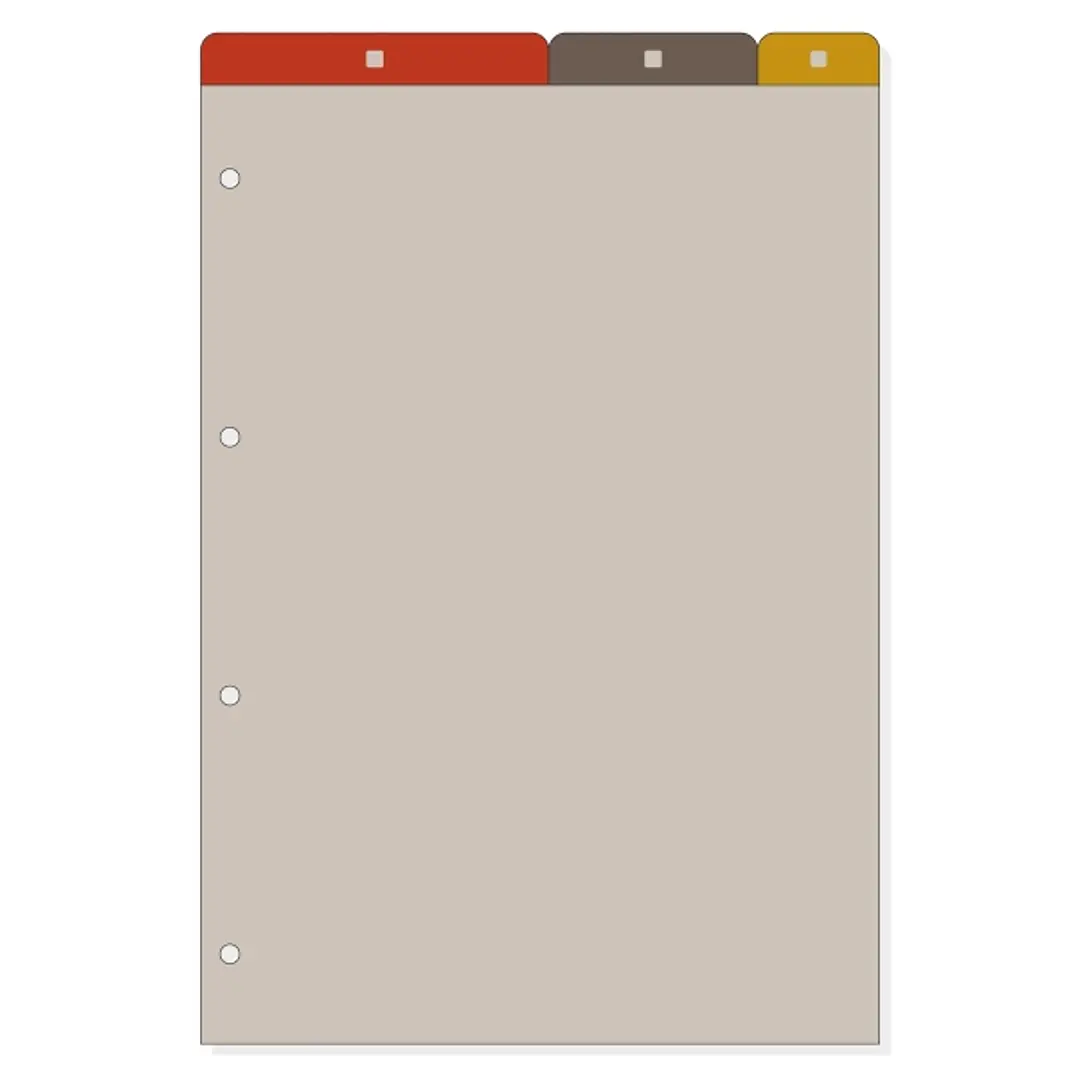 Finocam R4062 Separadores Superiores para Agendas Open - 5 Solapas - Formato A4 - 210x2x307mm - PVC - Color Marron 1