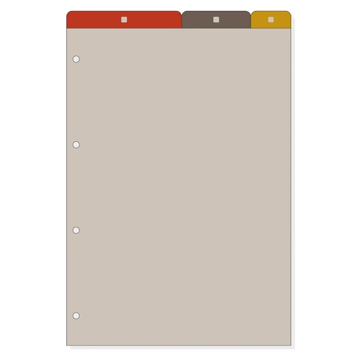 Finocam R4062 Separadores Superiores para Agendas Open - 5 Solapas - Formato A4 - 210x2x307mm - PVC - Color Marron 1