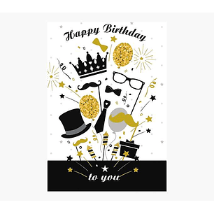 Pictura Tarjeta Zig-Zag - 15x22cm - Tematica Fiesta - Tarjeta Triptica sin Envoltorio - Incluye Sobre Blanco - Papel con Certificacion FSC