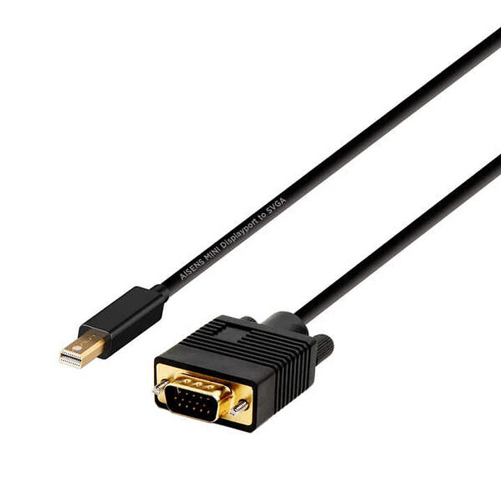 Aisens Cable Conversor Mini Displayport a VGA - Mini DP/M-VGA/M - 2.0m - Color Negro 1