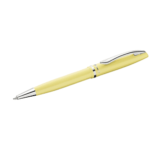 Pelikan Jazz Pastel Boligrafo con Mecanismo de Giro - Punta Mediana - Cuerpo Lacado - Recargable - Color Amarillo Pastel