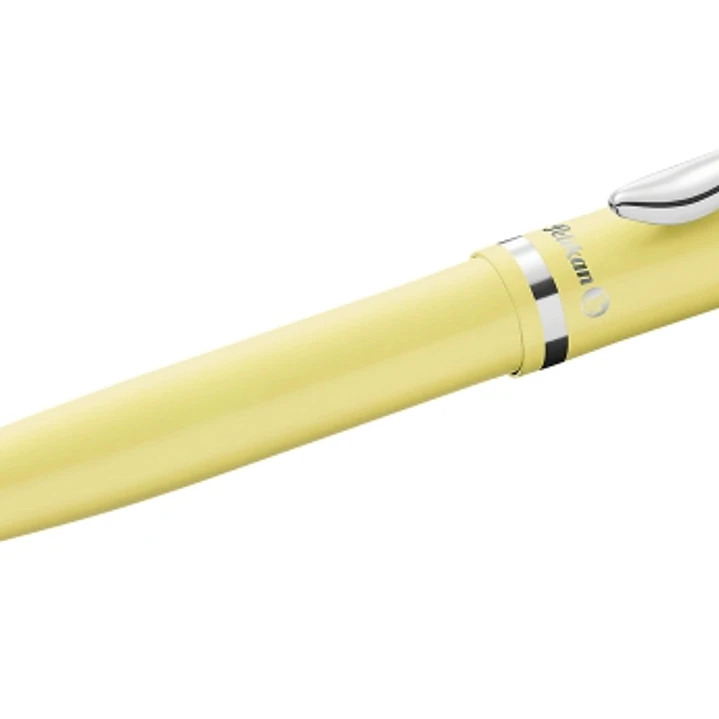 Pelikan Jazz Pastel Boligrafo con Mecanismo de Giro - Punta Mediana - Cuerpo Lacado - Recargable - Color Amarillo Pastel 1