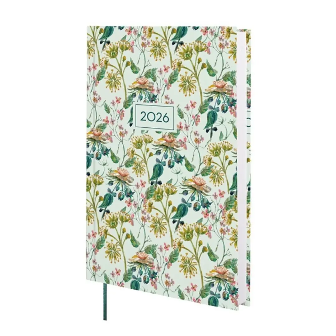 Finocam Dynamic Porto Design Agenda - Anual 2026 - Tapa Dura - Formato Y10 - 145x23x210mm - 1 Dia por Pagina - Tematica de Flores 1