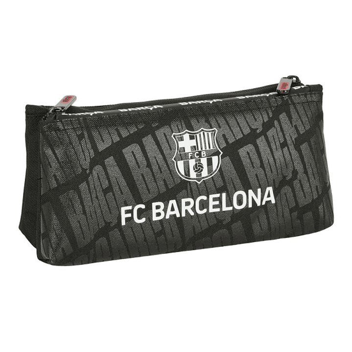 Safta F.C.Barcelona Neceser Compacto de 2L - 2 Compartimentos con Cremallera - Compacto - Resistente - 220x80x100mm - Color Negro 1