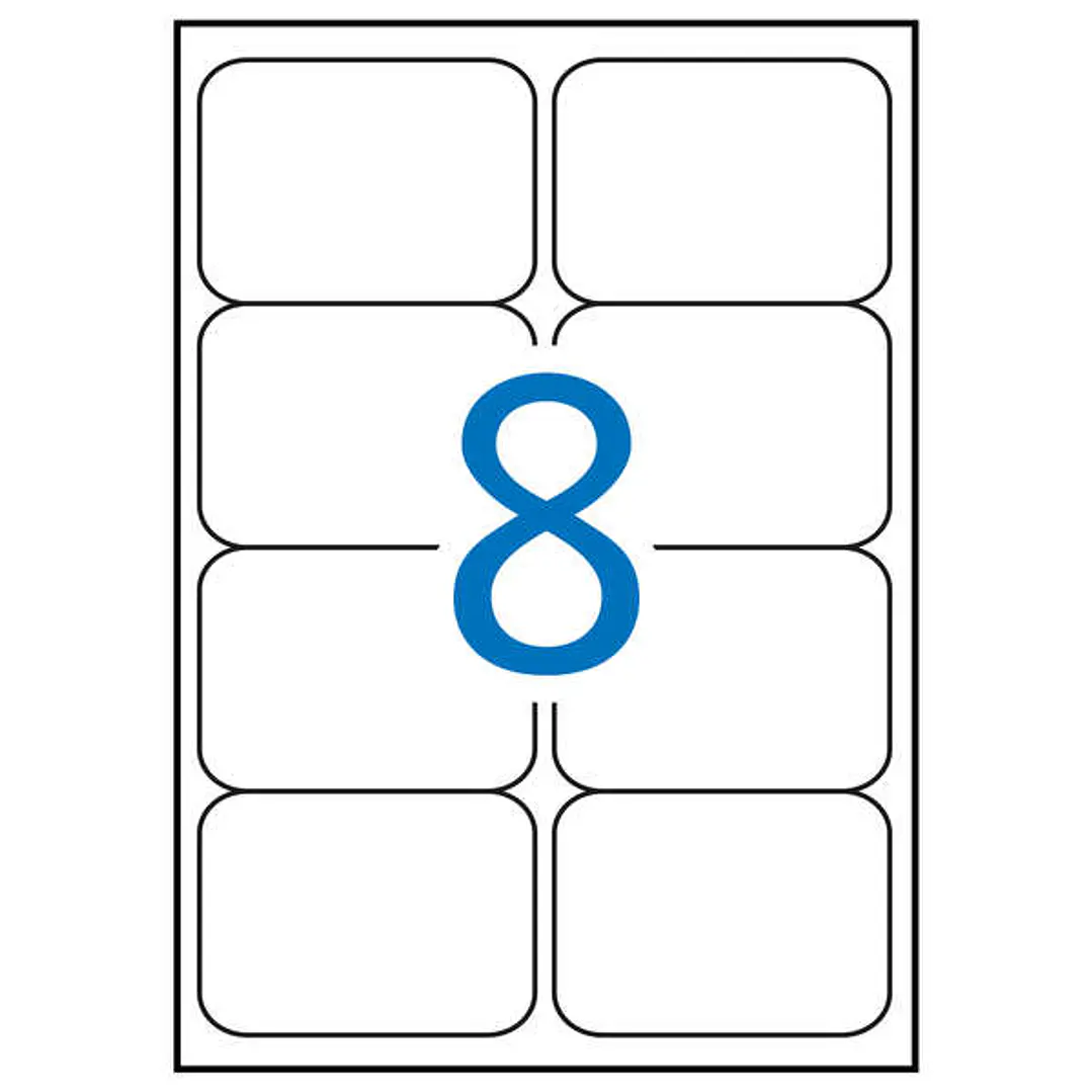 Apli Etiquetas Rojo Fluorescente Permanentes 99.1 x 67.7mm 20 Hojas 1