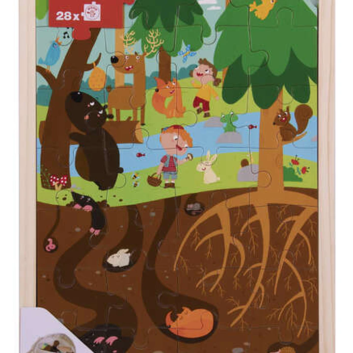 Apli Kids Puzle de Niveles el Bosque - 254x5x376 mm - Diseño Infantil y Colorido - Piezas Resistentes y Seguras - Mejora la Concentracion y la Percepc 1