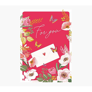 Pictura Tarjeta Felicitacion Zig-Zag Triptico - Estampado en Caliente - Lentejuelas - Pop-Up - 15x22cm - Incluye un Sobre Blanco - sin Envoltorio - Pa