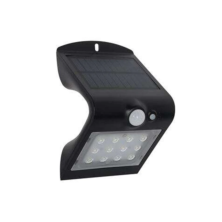 Elbat Aplique Led Solar Doble Iluminacion 1.5W - 220LM - Luz Fria 6000K - Luz Calidad 3000K - Sensor de Movimiento 1