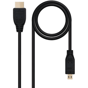 Nanocable Cable Micro HDMI v1.4 Macho a HDMI v1.4 Macho 1.80m - Alta Velocidad - Color Negro