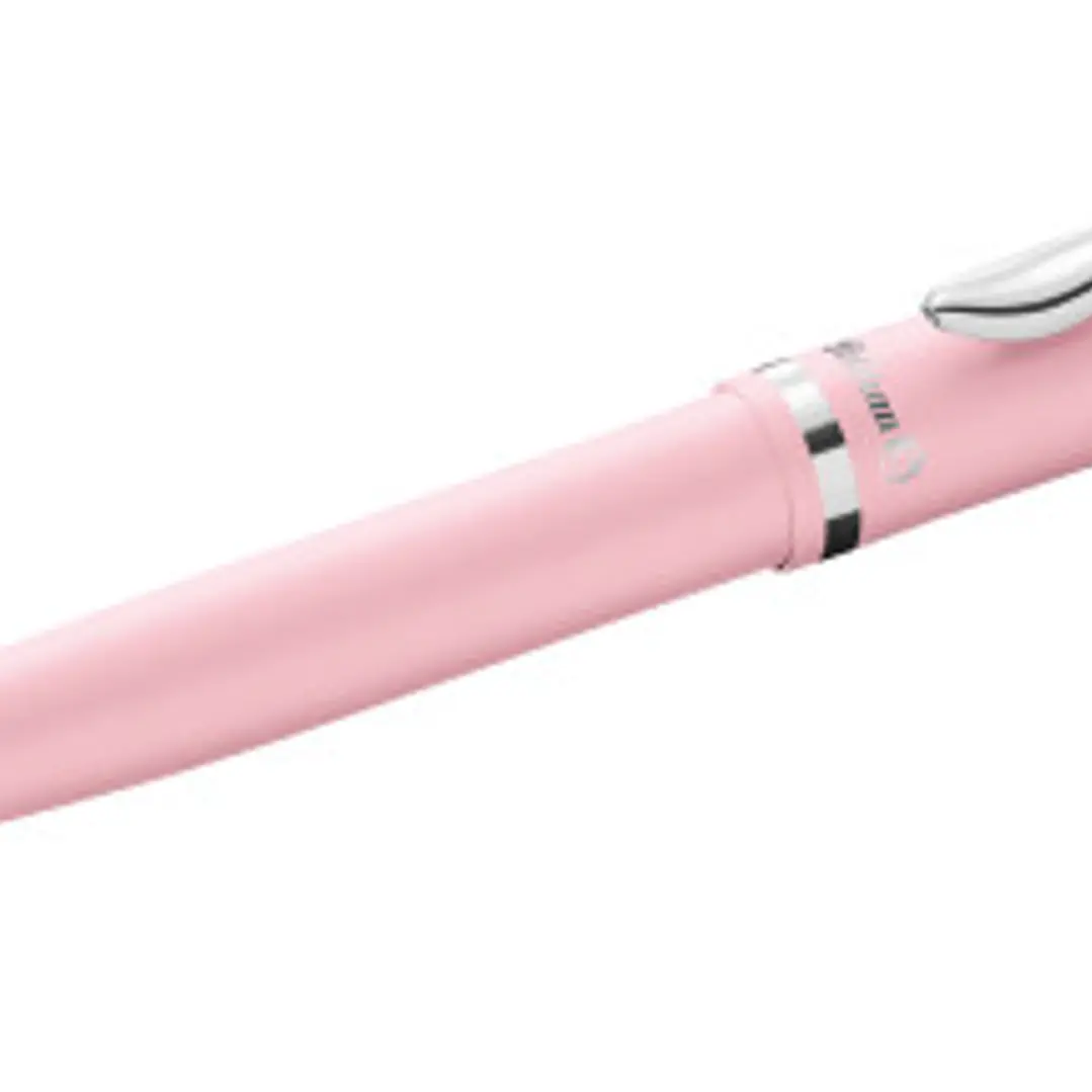 Pelikan Jazz Pastel Boligrafo con Mecanismo de Giro - Punta Mediana - Cuerpo Lacado - Recargable - Color Rosa Pastel 1