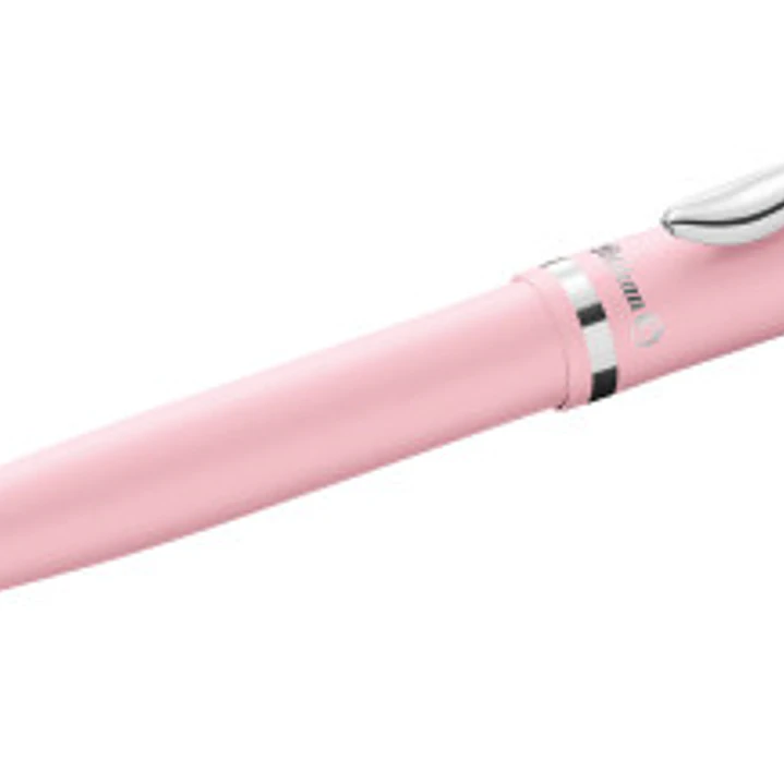 Pelikan Jazz Pastel Boligrafo con Mecanismo de Giro - Punta Mediana - Cuerpo Lacado - Recargable - Color Rosa Pastel 1